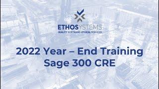 2022 Sage 300 CRE Year End Training