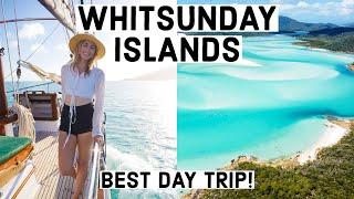 We sailed the Whitsunday Islands! Whitehaven Beach & Dumbell Island | Queensland Travel Vlog