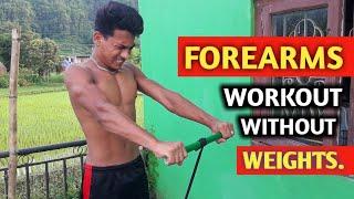 FOREARM WORKOUT Without Weights | poor man's gym | ANISH FITNESS |