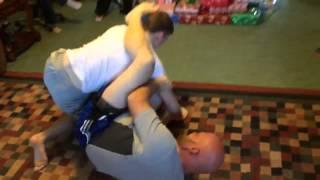 Uncle and Nephew wrestling match