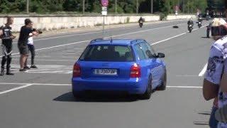 Tuned Cars and Bikes leaving Car Meet - June 2017