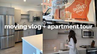 MOVING VLOG: packing & unboxing, new apartment tour, target runs & organizing the new space