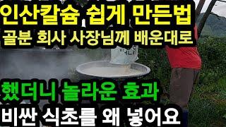 인산칼슘 만든법 식초를 넣지않고쉽게만들기