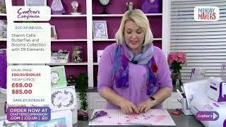 Monday Makers with Sara Davies featuring the Sharon Callis Crafts Butterflies & Blooms Collection.