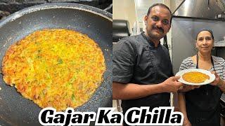 Healthy Breakfast Recipe | Gajar Ka Chilla Recipe | गाजर का चीला | Carrot Pan Cake Recipe | Nashta