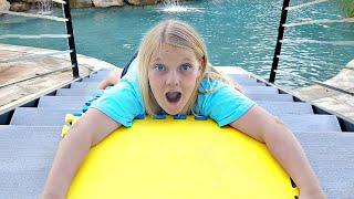 CRAZY Stair Slide into POOL!