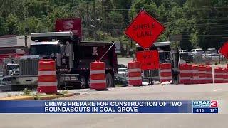 Crews prepare for construction on two roundabouts in Coal Grove