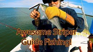 Lake Texoma Striper Guide Fishing Trip!