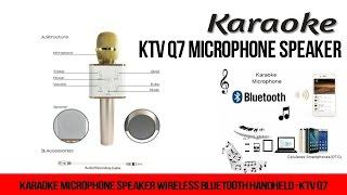 Karaoke Microphone-KTV Q7 Wireless Bluetooth microphone and speaker 2 in 1