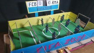 FOOTBALL STOL O'YININI YASASH KARTONDAN (HOW TO MAKE SOCCER TABLE) REALMADRID 10:0 BARSELONA