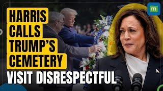 US Elections: Harris Slams Trump’s Cemetery Visit as Disrespectful Political Stunt | N18G