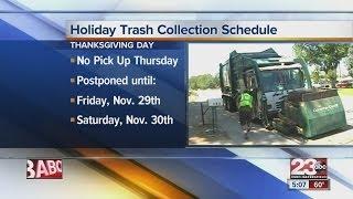 Holiday trash pickup changes schedules