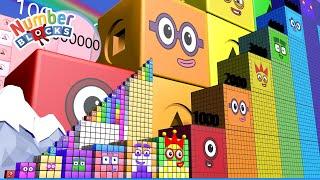 Numberblocks CUBE Step Squad 1 - 343 to 25,000,000 MILLION to 500,000,000 MILLION BIGGEST Numbers!!