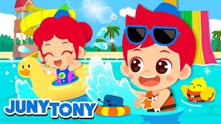 Parque Aquático | Brincando na Piscina | Música Infantil | JunyTony em Português