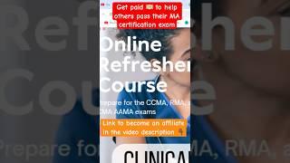 Get paid  to help others pass their MA certification exam 🩺 #medicalassistantcertification