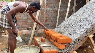 Traditional Stair Technician-How to build a Design brick stair in fastest way-using sand and cement