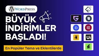  İNDİRİMLER BAŞLADI!  WordPress Tema & Eklentileri Satın Almak İçin En İyi Zaman!