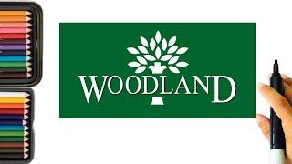 Woodland Logo drawing with hands / How to draw / Drawing Brand Logos