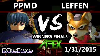 Apex 2015 - Leffen (Fox) Vs. PPMD (Marth) - Winners Finals - SSBM