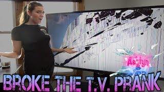 BROKEN TV SCREEN PRANK!!