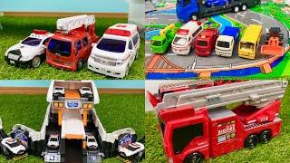 【はたらくくるま 30分】消防車バス 救急車 パトカー大集合！Fire engine bus, ambulance, and police cars gather!