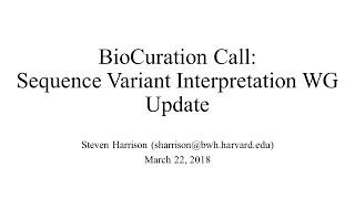 Sequence Variant Interpretation Working Group (SVI) updates