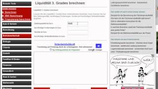 Liquidität 3  Grades berechnen