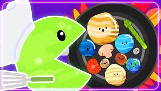 Hungry Planet Cook ‍ | Planet Easter Egg Cooking | The Planet Kitchen | 8 Planets | Planet SIZES