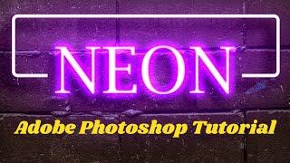 Photoshop: Create Glowing Neon Text Effect in Adobe Photoshop | Learn With Sazzad