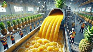 How Millions of Liters of Pineapple Juice Are Made in a Factory?