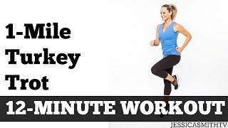 1-Mile Turkey Trot |  Fast Paced Walking Workout Full Length Low Impact Home Exercise Video