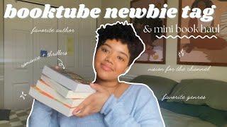 booktube newbie tag + mini book haul | welcome to my channel 🫶