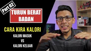 Part02: CARA KIRA KEPERLUAN KALORI HARIAN DALAM MAKANAN. Kalori Masuk/Keluar Untuk Turun Berat Badan