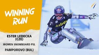 Ester Ledecka hits the 'back'to-back' button | FIS Snowboard World Cup 23-24