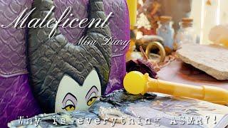 ASMR 🪶 Maleficent Mini Diary | Decorating a Real Littles Art Journal | No Talking