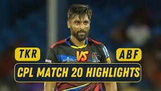 CPL 2024 20th Match Highlights | Trinbago Knight Riders vs Antigua & Barbuda Falcons