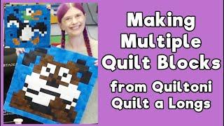 Multiple Blocks from Quiltoni Quilt a Long Quilts