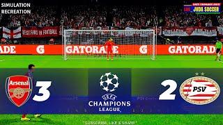 LIVE PENALTY SHOOTOUT - ARSENAL vs PSV Eindhoven || UEFA Champions League || Pes 21