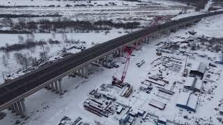 Построенный мост через р.Кама обхода Нижнекамска и Наб.Челнов.Трасса М12.