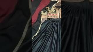 Black Soft Butter Silk With Embroidery Work Anarkali Suit with Kotti