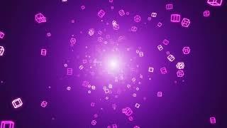 Spiral Pink Lovely Neon Light Tunnel  in space Cube 4K background UHD yt