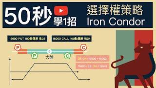 選擇權策略運用 Iron Condor (鐵兀鷹) #50秒學1招 #不預測漲跌 #說人話的選擇權課程