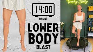 LOWER BODY WORKOUT ️14 Min Intense Quads, Glutes, Hams & Calves! Rebounder Workout on a Cellerciser