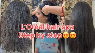 L’Oréal hair spa step by step in Hindi l how to use L’Oréal hair spa at home & get silky smooth hair