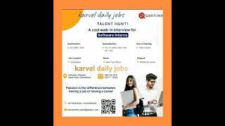 Coimbatore District B. E ( CS/CSC/ IT/ BCA / AI & ML) Student Internship Opportunity