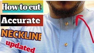 HOW TO CUT NECKLINE FOR SENATOR/KAFTAN DRESS. #Updated #perfectly #accurate