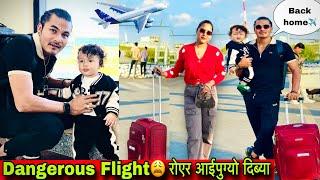 we are back kathmandu️flight gone dangeroustwins couple