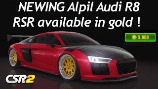 NEWING Alpil Audi R8 RSR available in gold｜CSR Racing 2