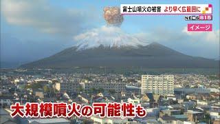 富士山の災害予測図改定　噴火の被害　より早く広範囲の恐れ（静岡県）