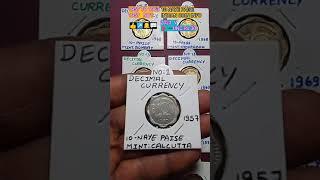 1957  1963  1957 NO1 10 NAYE PAISE INDIAN COINS INFO